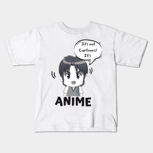 Animes Are Not Cartoons Manga Fan Otaku Kids T-Shirt